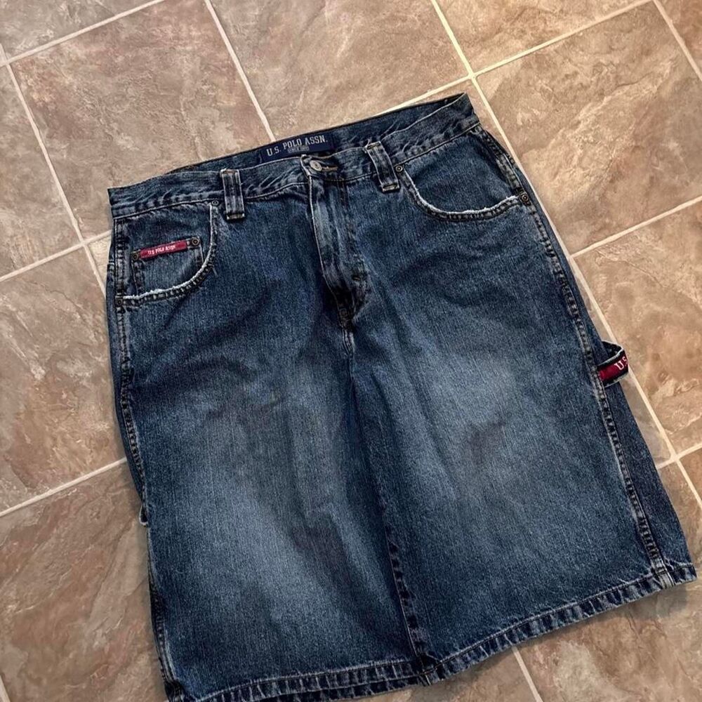 Vintage 2000s Y2K Polo Assn. baggy skater jorts, size 34x11, great shape!